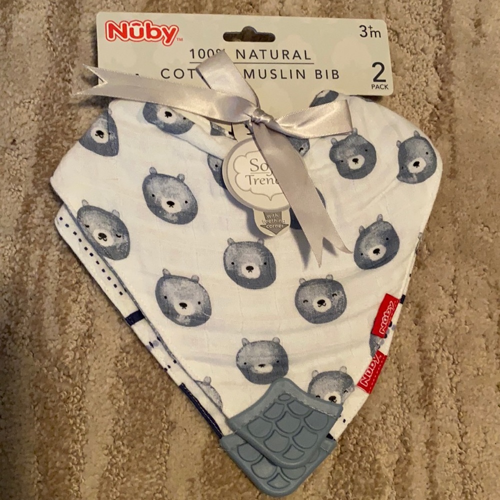 Nuby Cotton Muslin Bibs